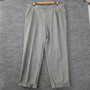 Brioni Pants Mens 41x30 62R Trouser Ortisei Gray Wool Pleated Cuffed Dressy Work
